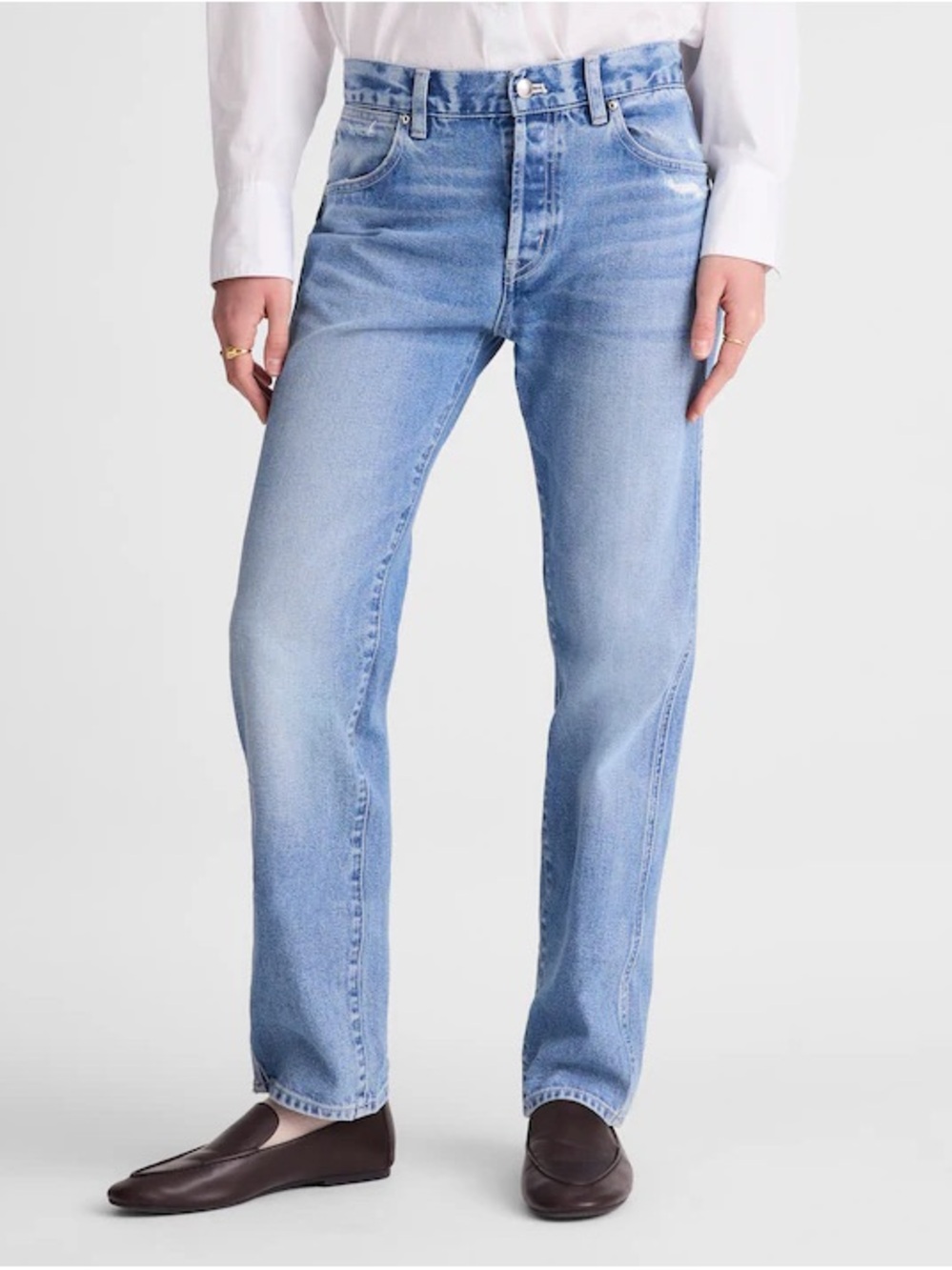 Madewell Light Blue Straight Jeans dean straight easy Jean